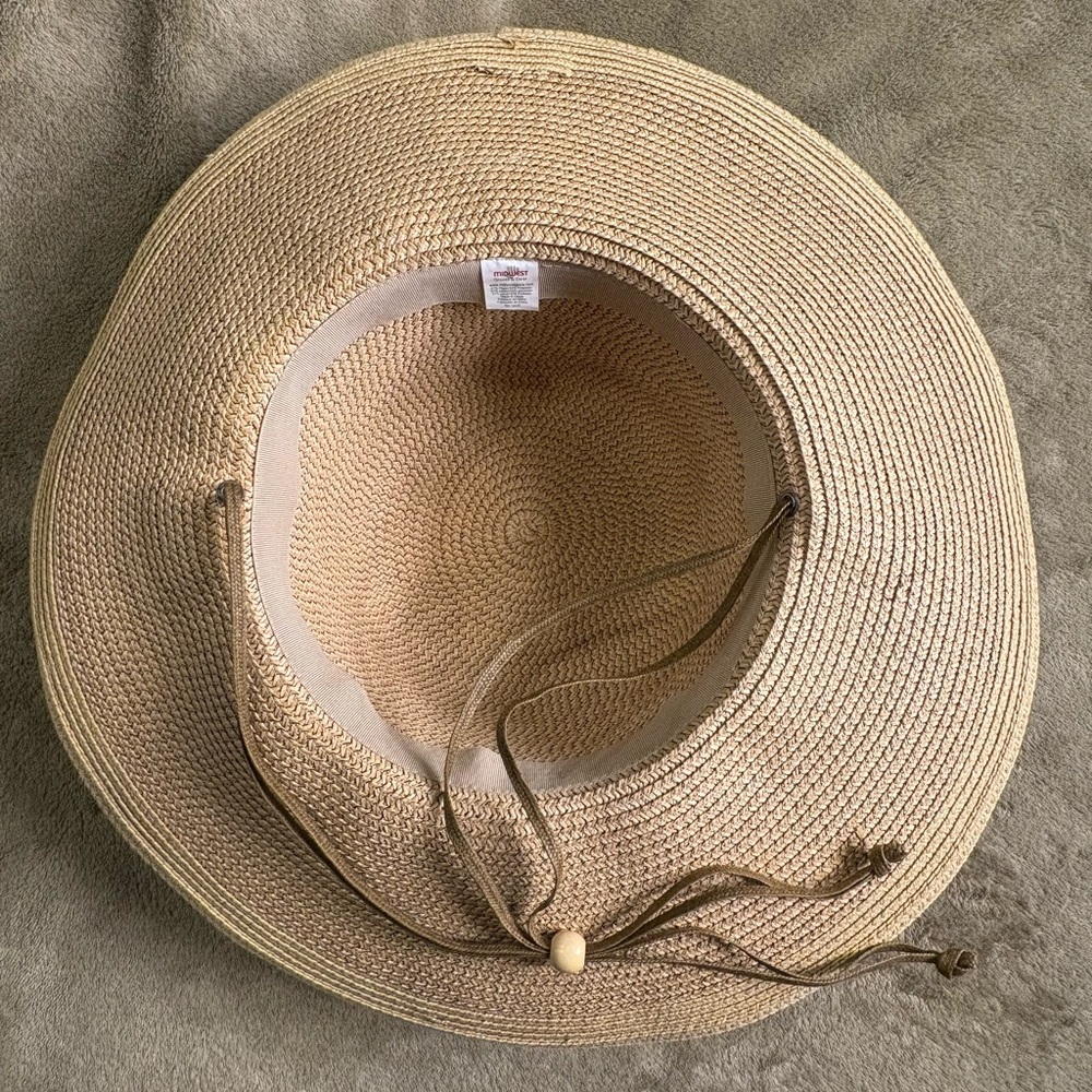 Midwest Tan & Brown Woven Sun Hat - Picture 5 of 10